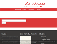 Tablet Screenshot of laparafe.fr